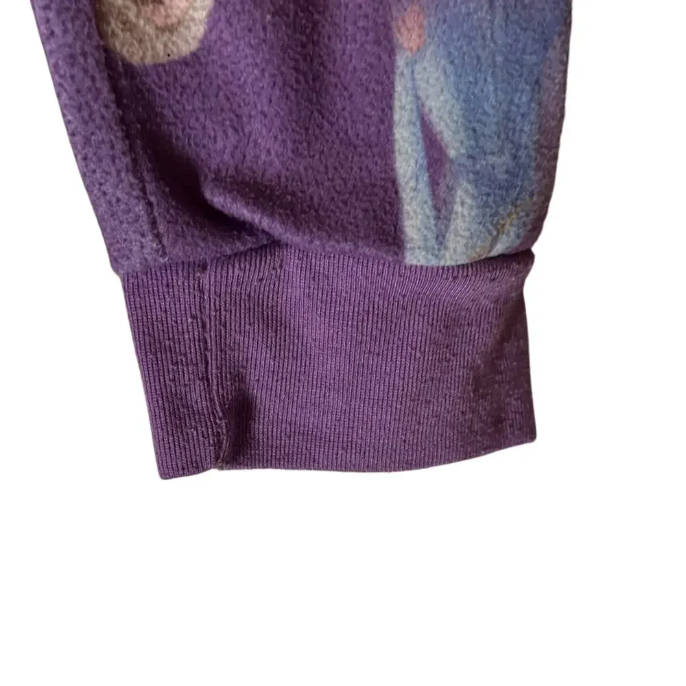 Disney Frozen Elsa Purple Princess Print Leggings Size M (8)